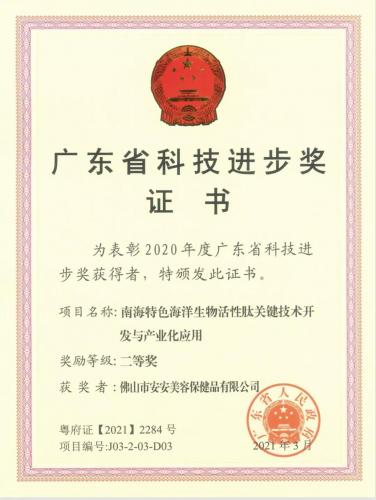 贝斯特国际?贝斯特科研项目荣获广东省科技进取奖